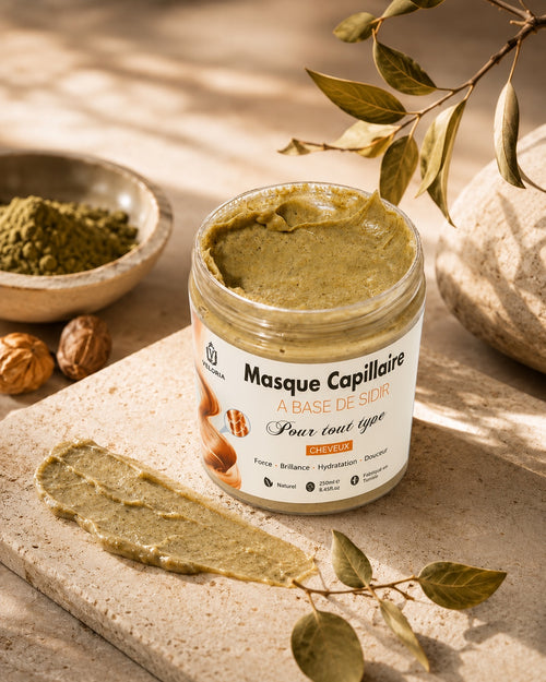 Masque Capillaire Régénérant au Sidr Veloria - mise en scène naturelle